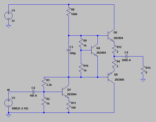 Simple amp input bias feedback